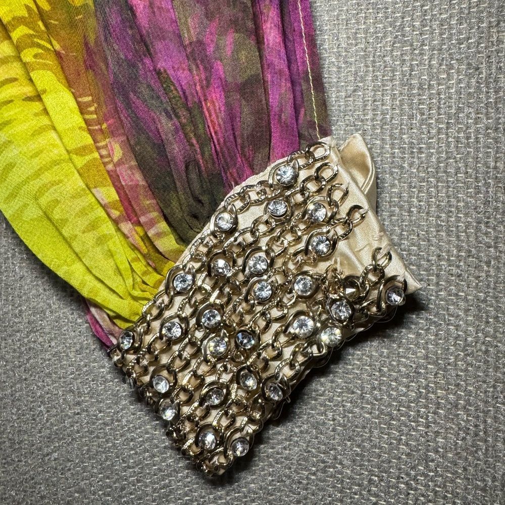 Bebe size medium tie dye One-Shoulder Multicolor snake skin print mini dress - Picture 2 of 8
